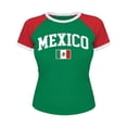 thumbnail image 4 of XAOFW Women's T Shirts Mexico Round Neck Short Sleeve Fitted Graphic T-Shirt Summer Football Soccer Game Tee Casual Everyday Wear Tops XXXL, 4 of 4
