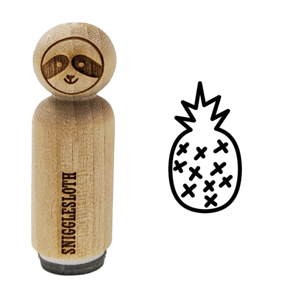 Pineapple Doodle Rubber Stamp for Scrapbooking Crafting Stamping - Mini 1/2 Inch