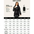 thumbnail image 6 of Women Puffer Jacket Hooded Warm Lightweight Packable Quilted Puffer Coat Outwear (Black, Medium), 6 of 8