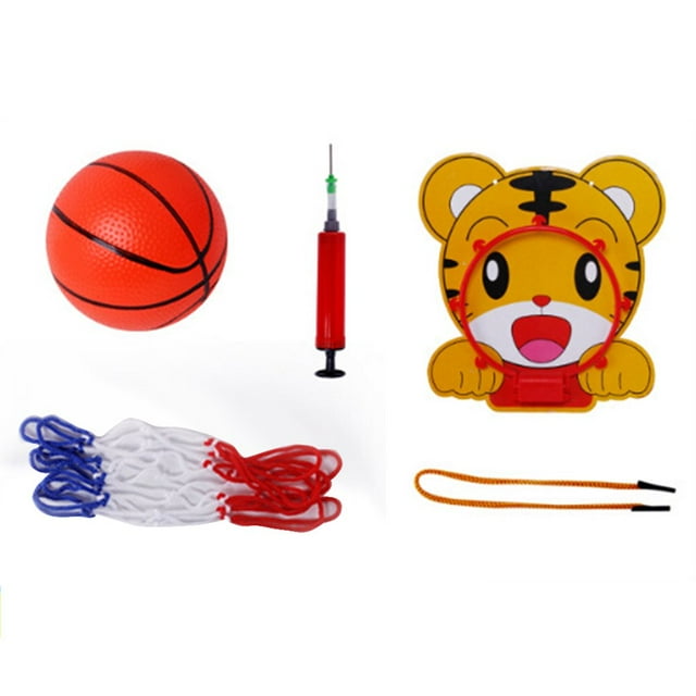 Indoor Adjustable Frog Tiger Hanging Basketball Netball Hoop Mini Kids Game