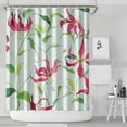 thumbnail image 2 of Hawaiian Hibiscus Shower Curtain - 84x72 Inch Waterproof Quick-Dry Bathroom Curtain with Metal Grommets & Included Hooks, 2 of 5