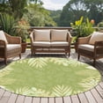 thumbnail image 4 of Sage Green Leaves Round Area Rug 8Ft Washable Large Circle Rugs for Living Room Dorm, Summer Botanical Pastoral Non-Slip Carpet Floor Mats Indoor Outdoor Carpet Runner Aesthetic Home Decor, 4 of 8