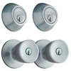 Brinks 4-Piece Keyed Entry Door Knobs and Deadbolt Locks, Satin Nickel