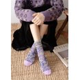 thumbnail image 4 of Vintage Style Crew Socks with Cute Floral Cuff for Women, 4 of 7