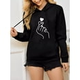 thumbnail image 4 of Sudadera Hoodie Deportiva Con Capuchaletra De Mujer Impresa, 4 of 8