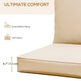 thumbnail image 4 of Outdoor Patio Chair Cushions Deep Seat Replacement Patio Cushions Set Beige, 4 of 10