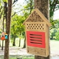 thumbnail image 3 of Natural Wooden Hanging Bee House for Gardens Natural Wooden Butterfly Hotel for Bee, Butterfly, Ladybirds, Habitat, Bee Hotel Garden, 3 of 8