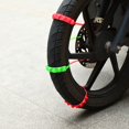 thumbnail image 4 of Cadenas de nieve antideslizantes para motocicletas y bicicletas Bridas antideslizantes Herramienta de emergencia para neumáticos de motocicleta Accesorios de invierno 3/5 piezas, 4 of 5