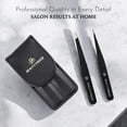 thumbnail image 6 of Beauty Power Professional Tweezers Set – Slant & Point, Ultra Precision German Stainless Steel Tweezers for Eyebrows, Chin, Ingrown Hair & Facial Grooming – Lightweight + Travel Case - Gif Idea, 6 of 10