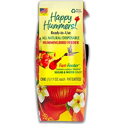 EZNectar Happy Hummers! Disposable Hummingbird Feeder with PreFilled