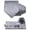 Silver Grey, variant on KAMBERFT Men's Pink Paisley Tie Set, Necktie with Pocket Square, Cufflinks, Tie Clip & Lapel Pin