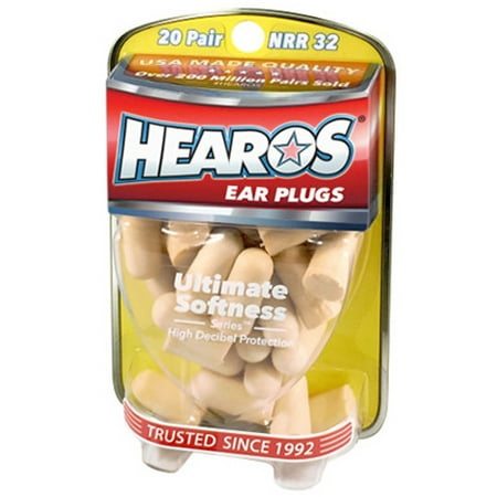 HEAROS Ultimate Softness 20 pair NRR32 Ear Plugs