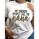 thumbnail image 1 of Women's 'My Favorite People Call Me Nana' Leopard Print Graphic T-Shirt - Casual Crew Neck, Short Sleeve Top, Machine Washable - Perfect for Spring & Summer, 1 of 6