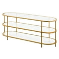 thumbnail image 4 of Evelyn&Zoe Leif Oval TV Stand for TV's up to 60", Brass, 4 of 9