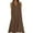 Brown, variant on Women's Summer Casual Dresses 2025 Summer Casual Sleeveless Long Dress Dresses V-Neck Party Dress with Pockets(13 Colors),Pink ,Size XXL