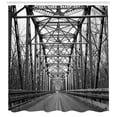 thumbnail image 3 of Ambesonne Black and White Shower Curtain, Modern Bridge, 69"Wx84"L, Black White Grey, 3 of 3