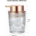thumbnail image 3 of GULICA Glass Soap Dispensers with Red Copper Pump Head, Large Bottle Mouth, Liquid Soap Dispenser for Kitchen and Bathroom, Heavey Sunflower Glass Cup 330ml/11oz - 1 Pack, 3 of 7