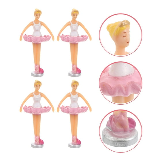 Worgeous 4pcs Elegant Ballet Princess Dolls For Music Box Spinning Ballerina Figurines Decorative Musical Box Accessories For Girls