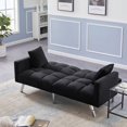 thumbnail image 3 of Wulawindy FUTON SOFA SLEEPER VELVET WITH 2 PILLOWS, 3 of 7