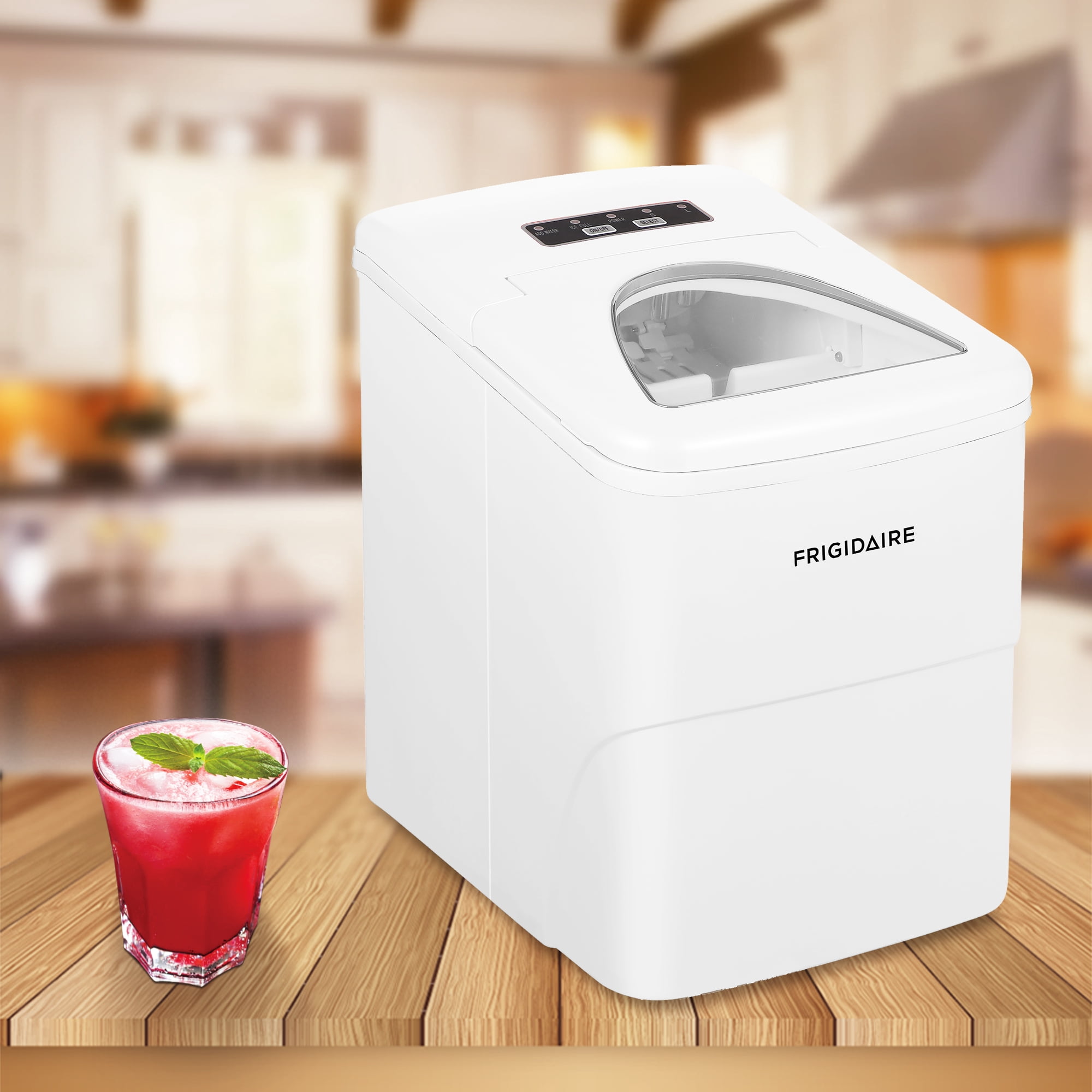 Frigidaire 26 lbs. Bullet Ice Maker, Portable Countertop Ice Machine with Digital Controls, White