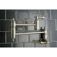 thumbnail image 2 of Kingston Brass KS3108AL Restoration Wall Mount Pot Filler Kitchen Faucet, Brushed Nickel, 2 of 5