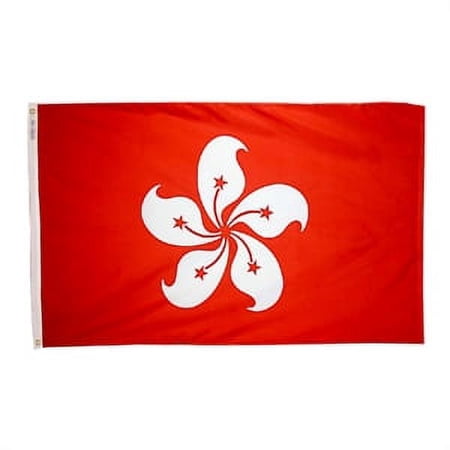 3'X5' DURAWAVEZ HONG KONG NYLON FLAG CH&G