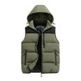 thumbnail image 2 of Ashirexll Womens Vests Outerwear, Puffer Vest Women, Zip Up Sleeveless Top with Hood and Color Contrast Casual Fashion, 2 of 6