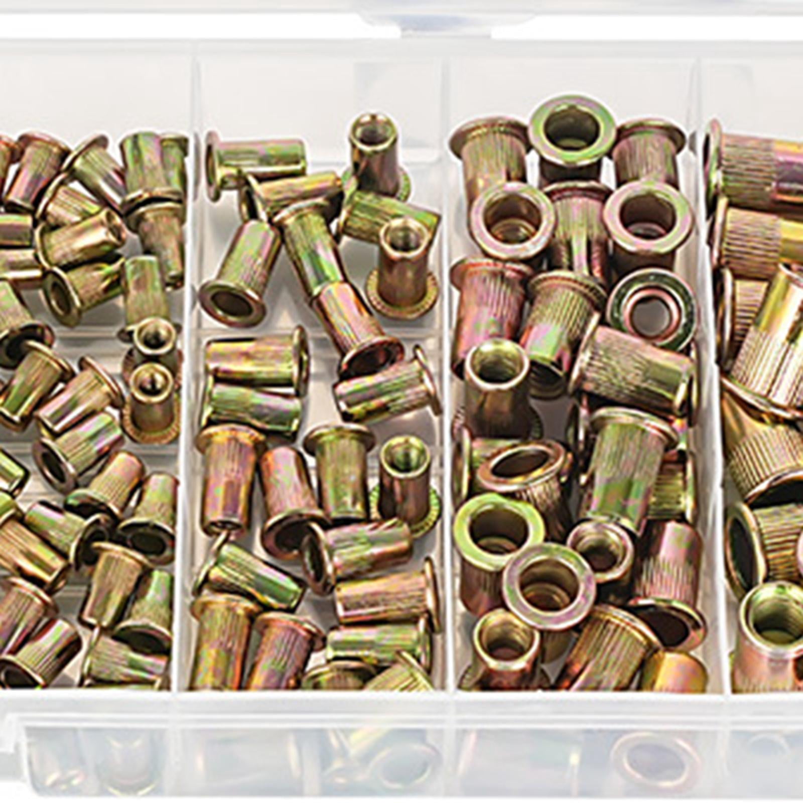 figatia 150x Rivet Nuts Assortment Set Multi Sizes Metal Fasteners Insert Nut Assort