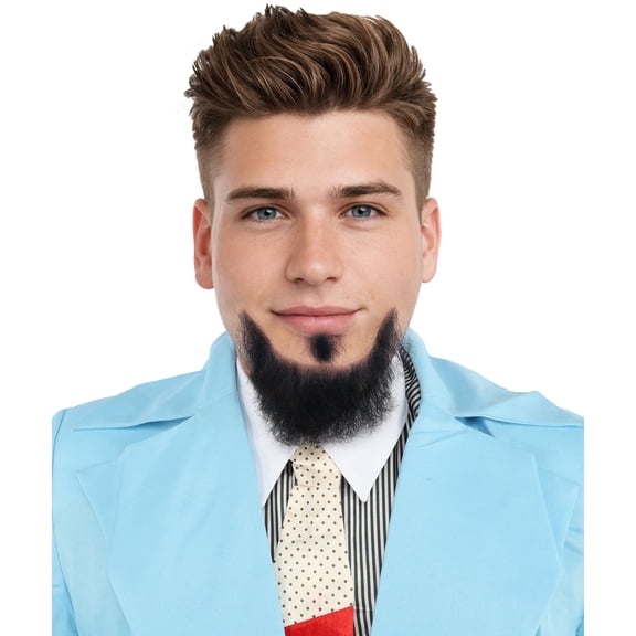 HPO Men's Balbo Goatee Beard | Dark Black Facial Hair | Human Hair