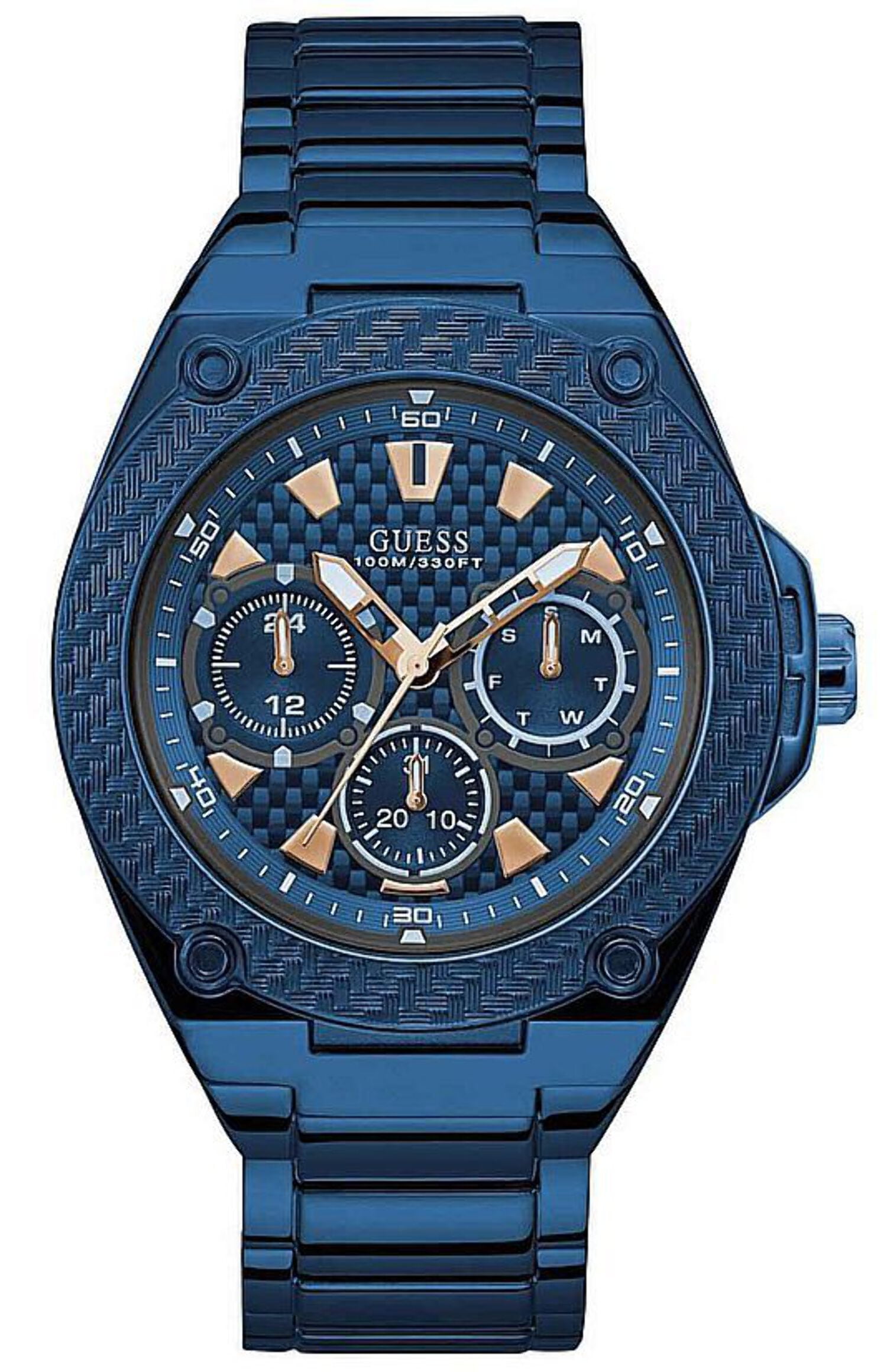 GUESS Guess Men's U1001G3 Black Stainless-Steel Japanese