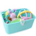 thumbnail image 2 of Caja de regalo con sonajero para recién nacidos, caja de almacenamiento de juguetes de goma suave con combinación de goma para bebés, 2 of 5