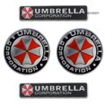 thumbnail image 4 of [ICEM Car-EX] 3D aluminium Corporation paraguas insignia coche tronco pegatina autoadhesiva, 4 of 4