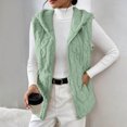 thumbnail image 6 of Kinrui Womens Sherpa Vest Textured Open Front Knit Flannel Vest Jackets Lightweight Outerwear with Pocket Green S, 6 of 9