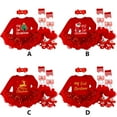 thumbnail image 3 of 4 Pcs My 1st Christmas Baby Girl Outfit Newborn Infant Romper Tutu Dress 0-18M, 3 of 8