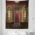 thumbnail image 1 of Gothic Tapestry, Red Medieval in Chapel Eagle Portrait on Wall Fantasy Building Print, Fabric Wall Hanging Decor for Bedroom Living Room Dorm, 5 Sizes, Brown Ruby, by Ambesonne, 1 of 1