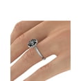 thumbnail image 5 of 1.50 CTW Black Diamond Ring 14K White Gold Flower Vintage Halo, 5 of 5