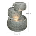 thumbnail image 2 of Classic Home and Garden Indoor/Outdoor Lightweight Polyresin 3-Tier Cascading Fountain with LED Light, Quartz Color, 11.5” D x 15” H, 2 of 3