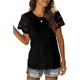 thumbnail image 1 of Camisetas de Corta con Encaje para Mujer, Blusas de Verano, Camisetas Informales Holgadas. Negro L, 1 of 5