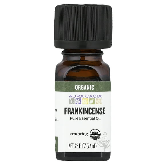 Aura Cacia Organic Essential Oil Frankincense 0.25 fl oz Liq