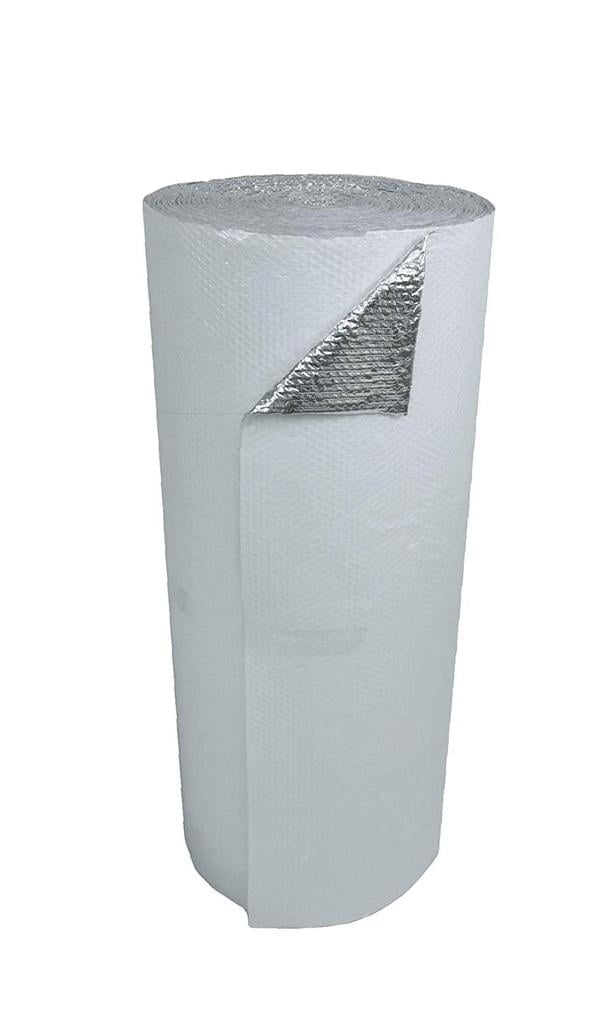 100sqft 48" x 25' Single Bubble White Reflective Foil Insulation Vapor Barrier 