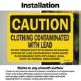 thumbnail image 3 of Clothing Contaminated With Lead Do Not OSHA Caution Vinyl Decal Label 7 Inch x 5 Inch - 10 Pack, 3 of 6