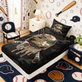 thumbnail image 5 of Erosebridal Drip Camo Baseball Twin Sheet Sets, Sport Bedding for Men and Boys, 3 Pieces, 1 Flat Sheet, 1 Fitted Sheet and 1 Pillowcase, 5 of 6