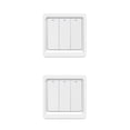 thumbnail image 4 of Naiovety Interruptor de botón, ligero, inalámbrico, Control de voz, tres bandas, interruptores de luz, dispositivo de iluminación para sala de Tipo de llave de tres vías 2piezas Naiovety CBP496672, 4 of 6