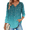 Blue Green Boho XH363, variant on Boho Tops for Women Thanksgiving Long Sleeve Shirts V Neck Spring Casual Blouses Floral Printed Plus Size Tshirt