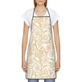 thumbnail image 2 of Naloa 1Pack Adjustable Bib Apron Waterdrop Resistant Cooking Kitchen Aprons for Women Men Chef, Plant Print, 2 of 5