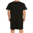 thumbnail image 2 of Men Long Sleeping Shirt Loose Solid Collar Chest Pockets Sleepwears, 2 of 3