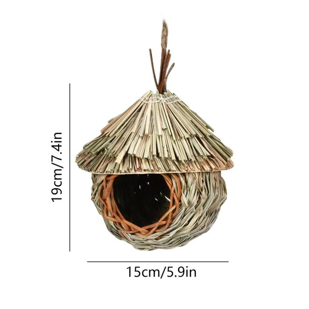Casa Colgante De Madera Para Colibríes – Nido Tipo Columpio Para Atraer Pájaros Al Patio, 12x5 Cm