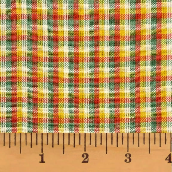 JCS Cider Mill Homespun Cotton Plaid Fabric Sold by the Yard