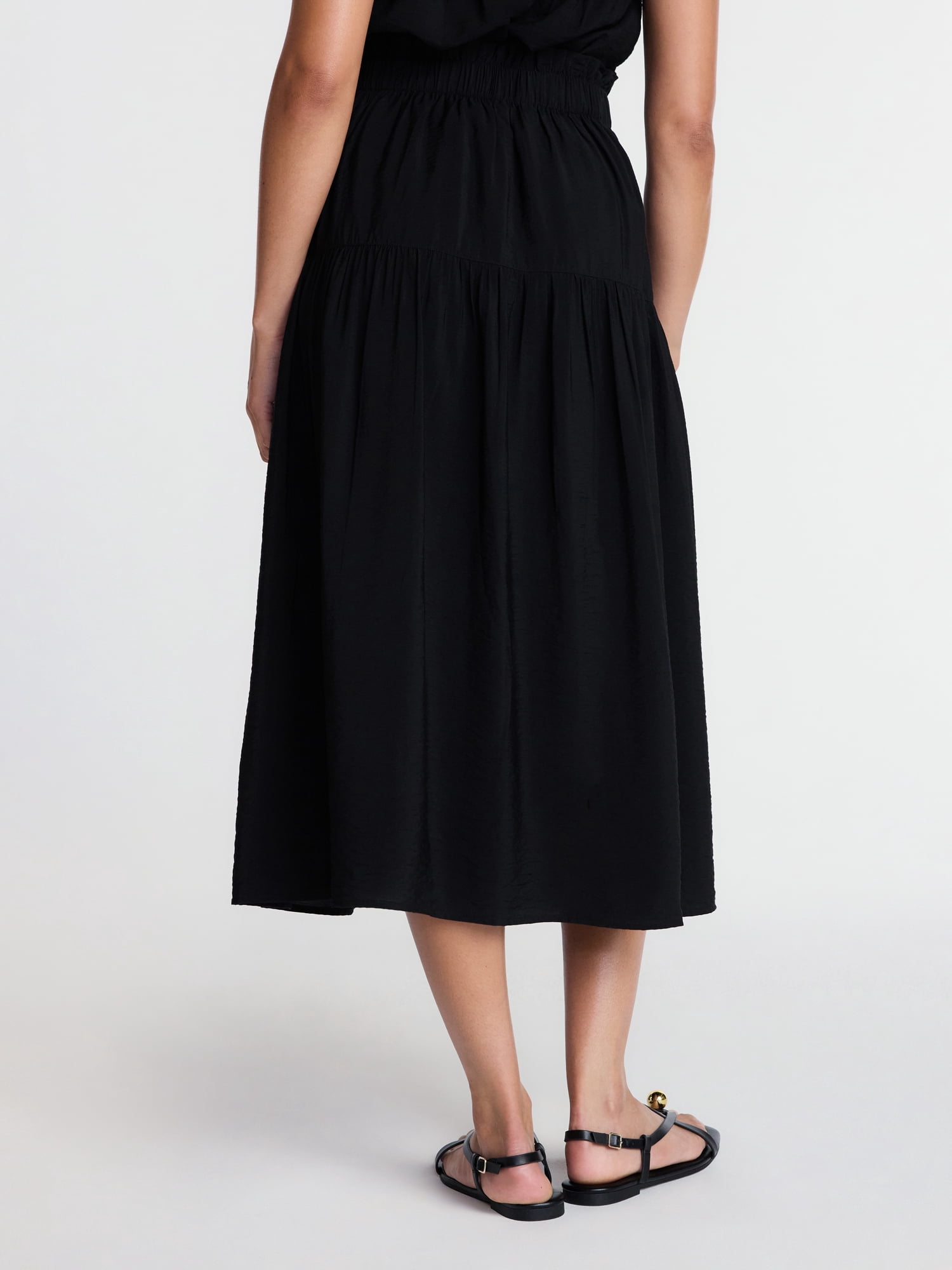 Time and Tru Women’s Tiered Maxi Skirt, Sizes XS-XXXL