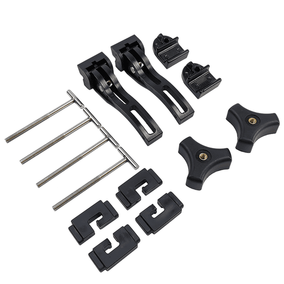 Truck Tonneau Cover Replacement Installation Accessory | Fit for Tri-fold & Quad-fold Truck Bed Cover Hard Folding or Soft Folding | Include T-bar (T-Bolt), Tonneau Cover Front Clamp, 2X Rear Clamp